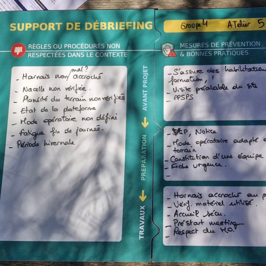 Débriefing EOS - support réalisé par les équipes