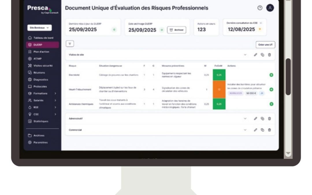 DUERP, les 5 lettres qui simplifient votre démarche de prévention